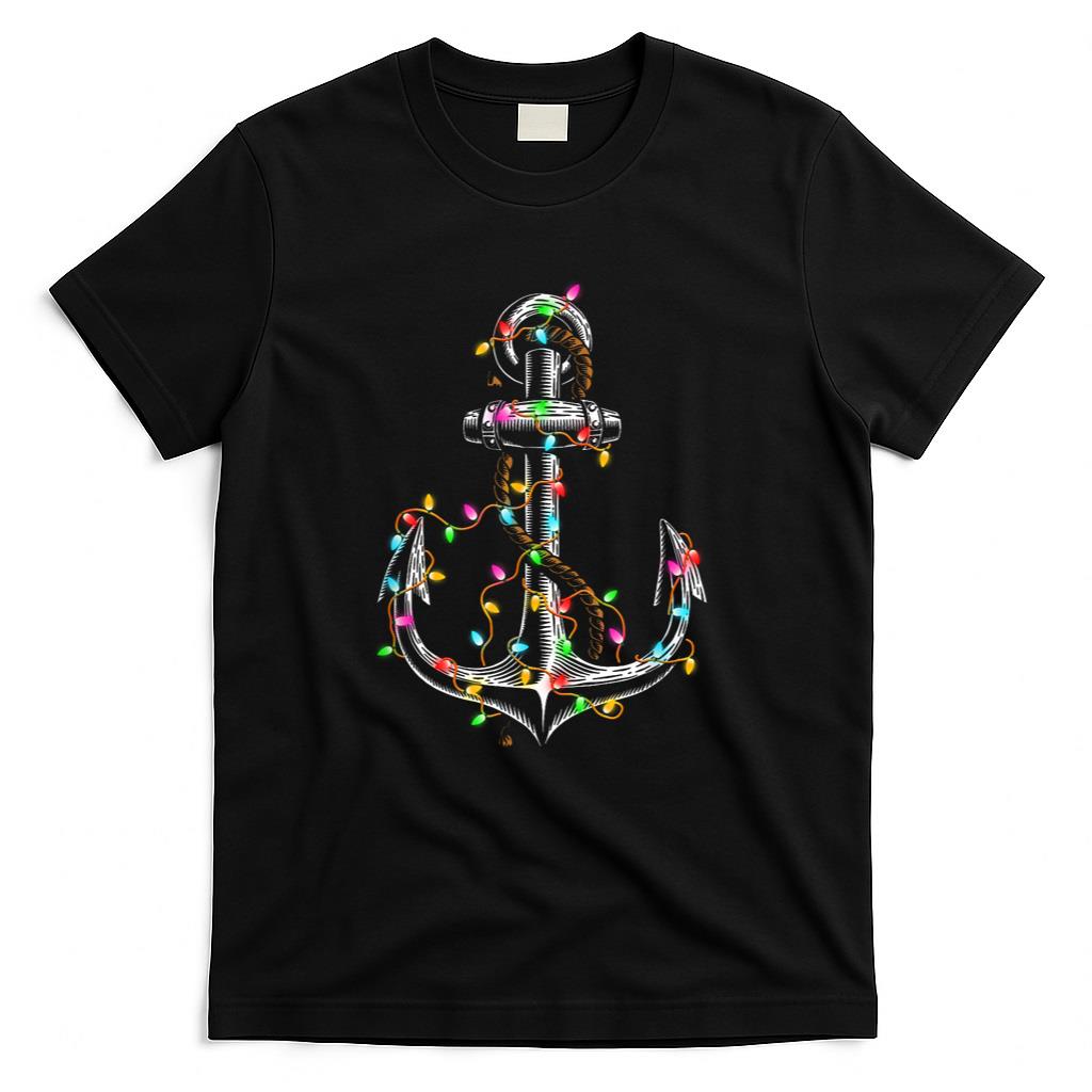 Christmas Lights Boating Sailing Cruise Boat Gifts T-Shirt