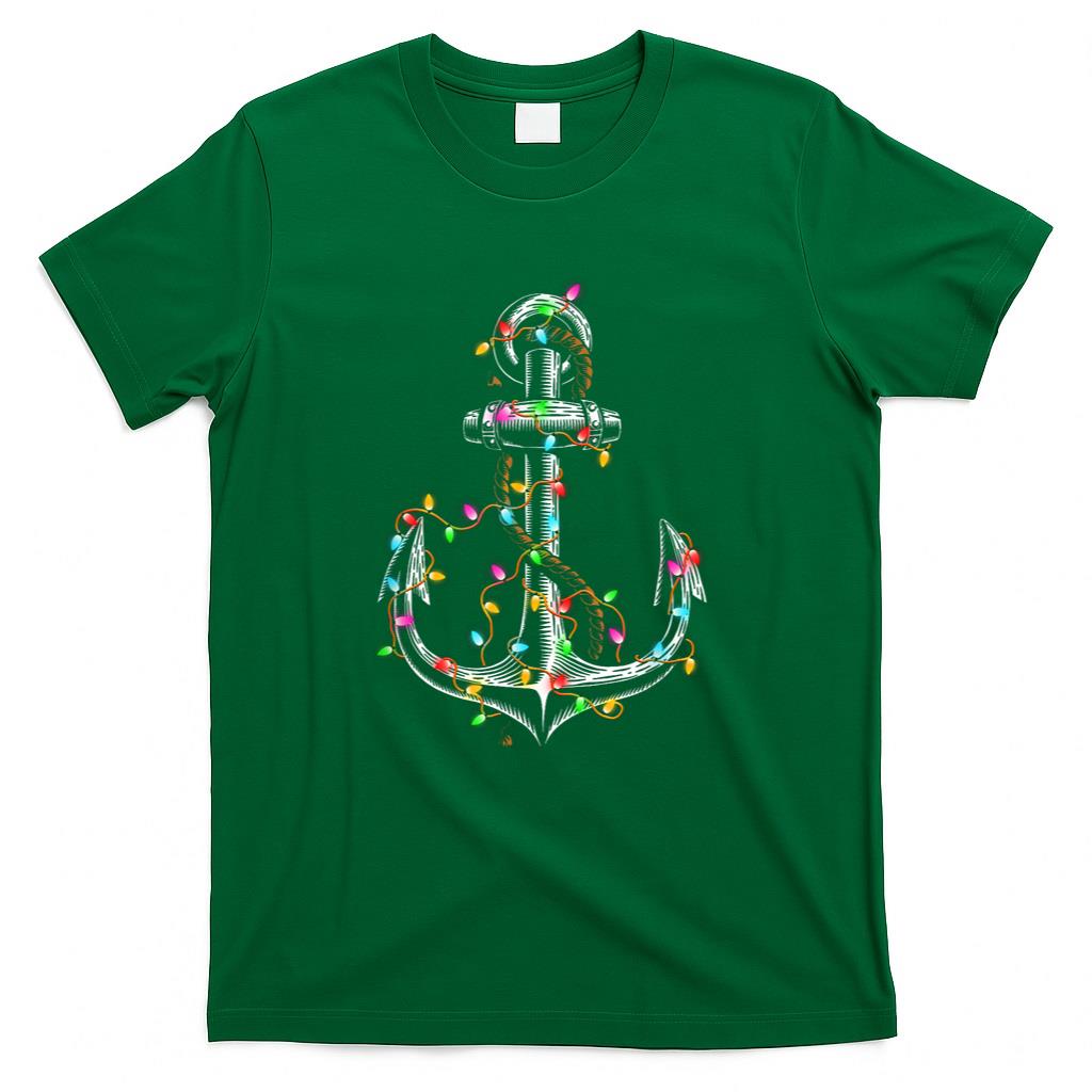 Christmas Lights Boating Sailing Cruise Boat Gifts T-Shirt