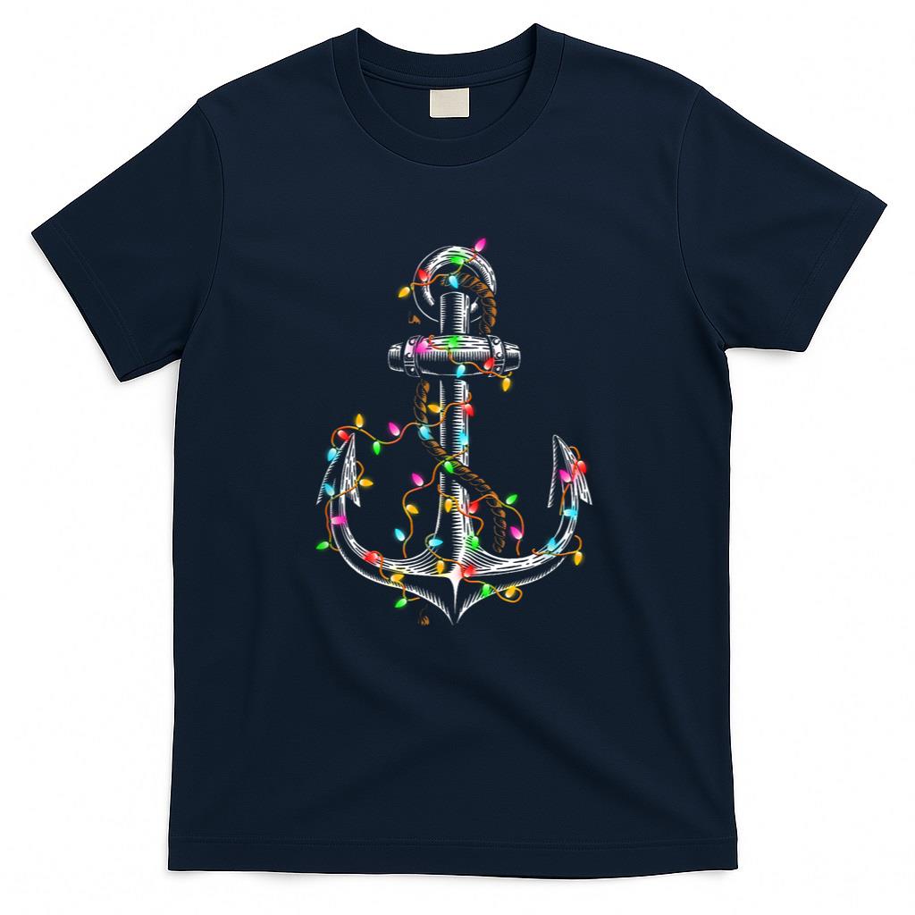 Christmas Lights Boating Sailing Cruise Boat Gifts T-Shirt