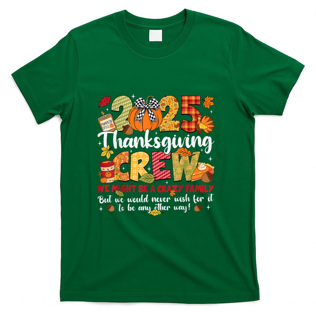 Family Thanksgiving 2025 Thanksgiving Crew Turkey Matching T-Shirt_3