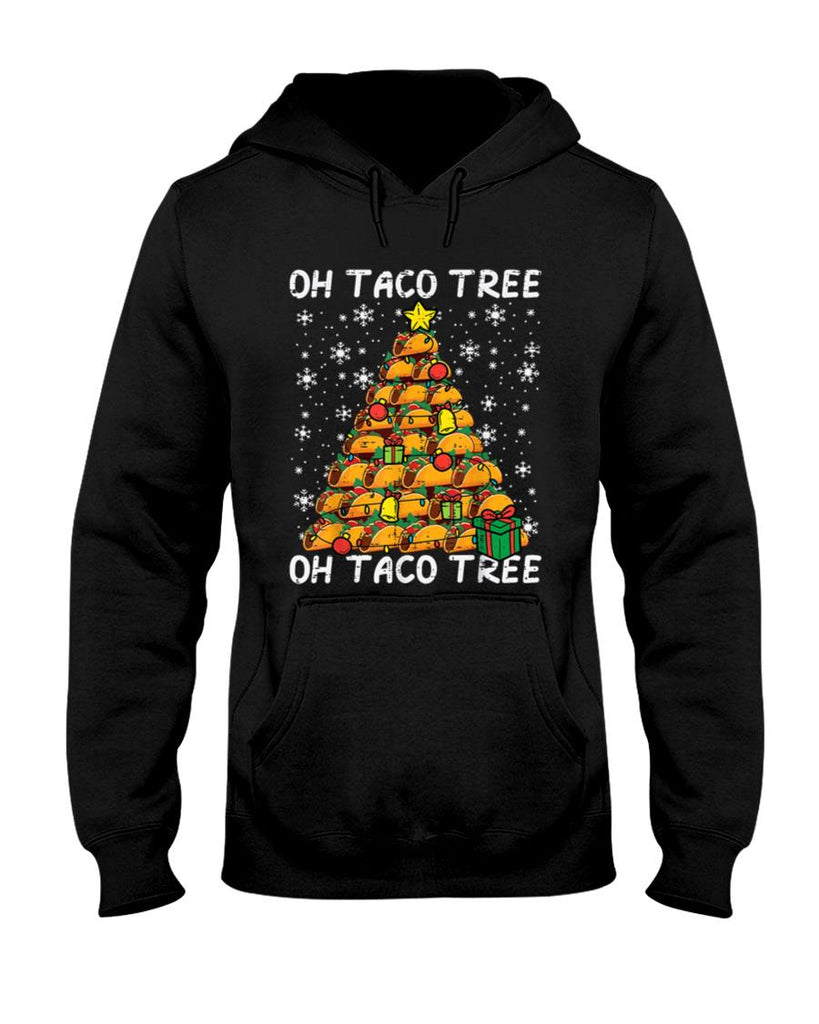 Tacos Christmas Tree Funny Xmas Foodie Mexican Men Women Kid T-Shirt