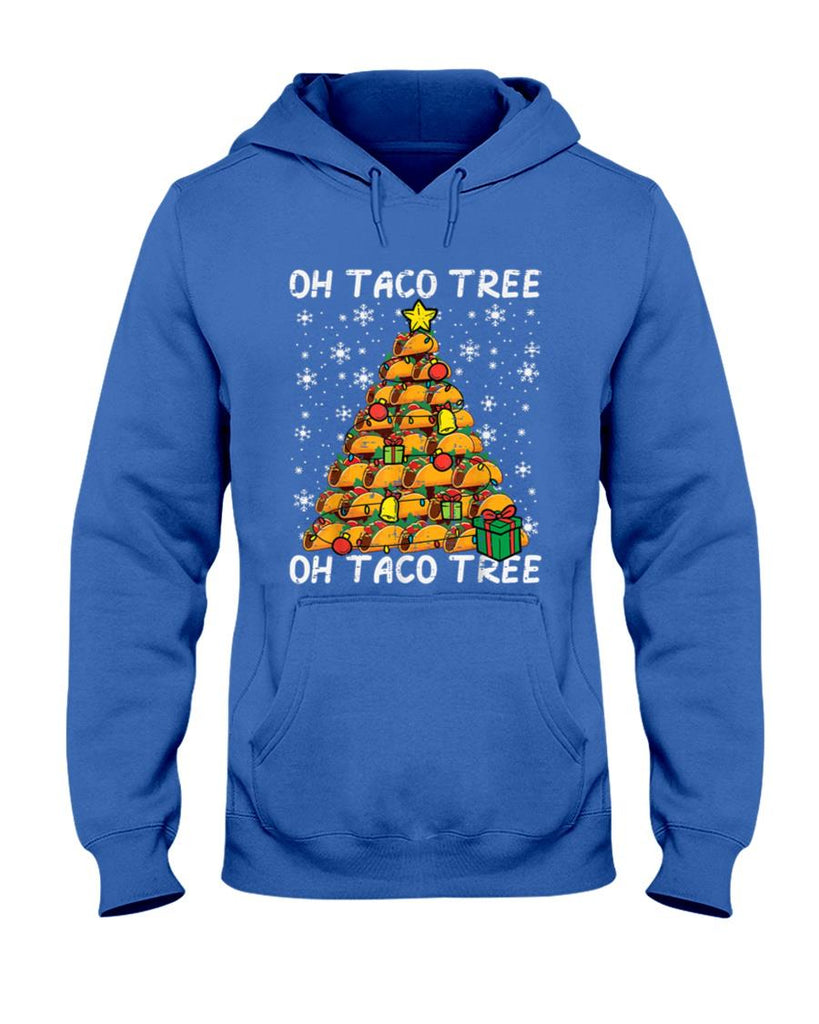 Tacos Christmas Tree Funny Xmas Foodie Mexican Men Women Kid T-Shirt