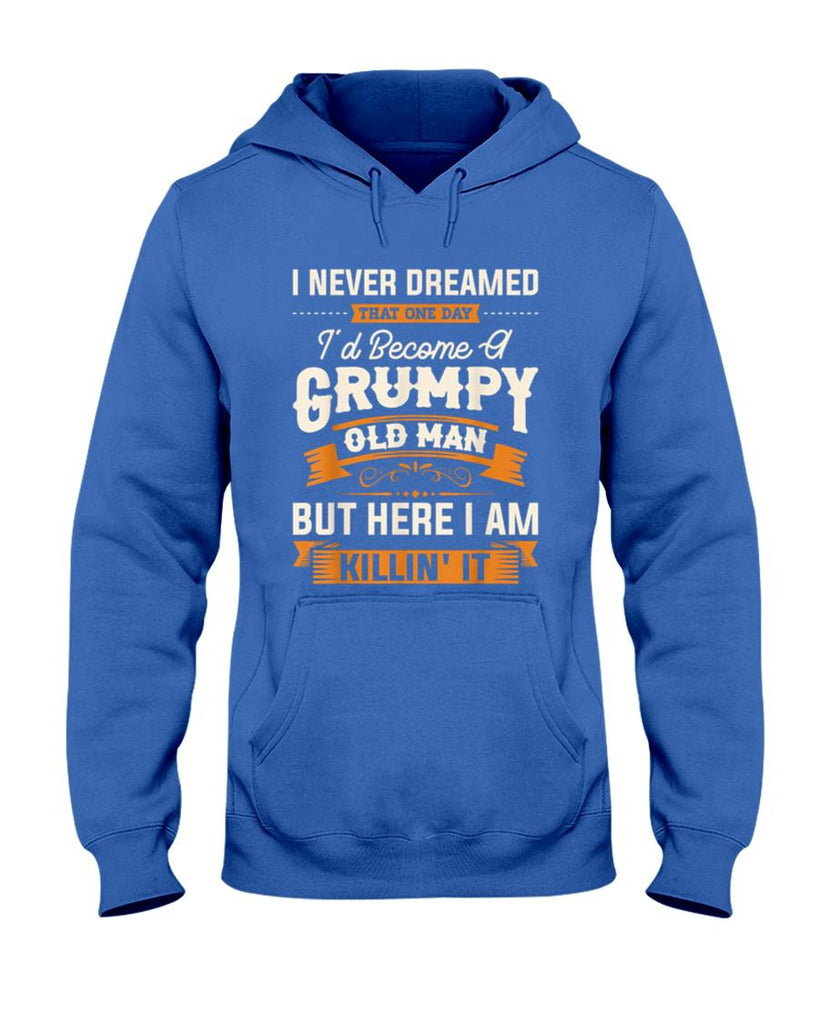Mens I Never Dreamed That Id Become A Grumpy Old Man Grandpa Short Sleeve T-Shirt