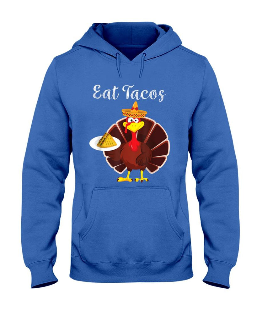 Funny Mexican Turkey Eats Tacos Thanksgiving Christmas T-Shirt