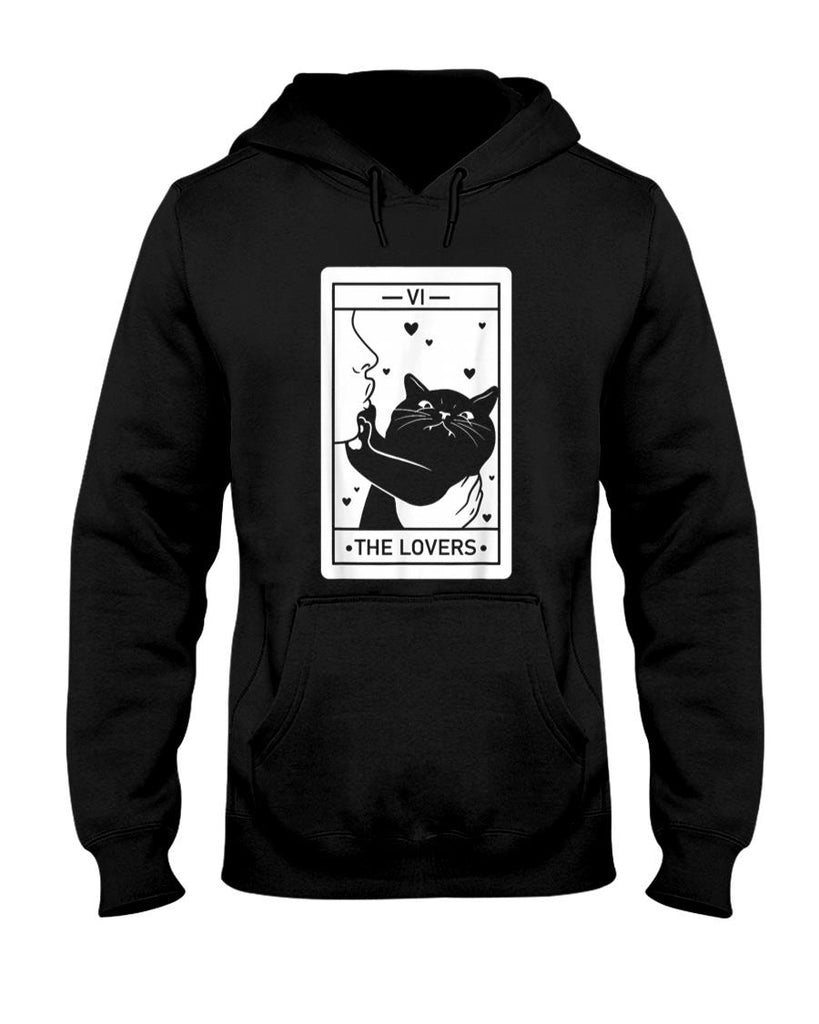 Pet Mom Halloween Shirt - The Lovers Cat Humor Tarot Card Halloween Black Cats Lover T-Shirt