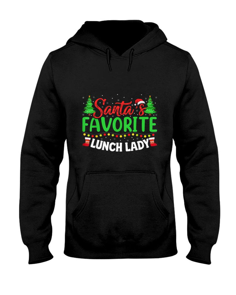 Santas Favorite School Lunch Lady Christmas Gifts Women T-Shirt