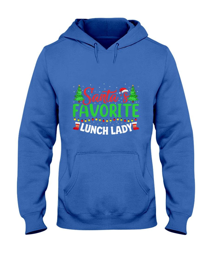 Santas Favorite School Lunch Lady Christmas Gifts Women T-Shirt