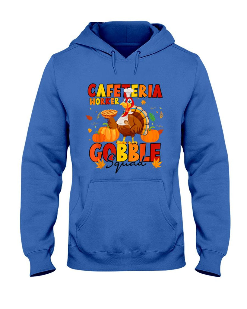 Cafeteria Worker Gobble Squad Turkey Pumpkin Thanksgiving T-Shirt