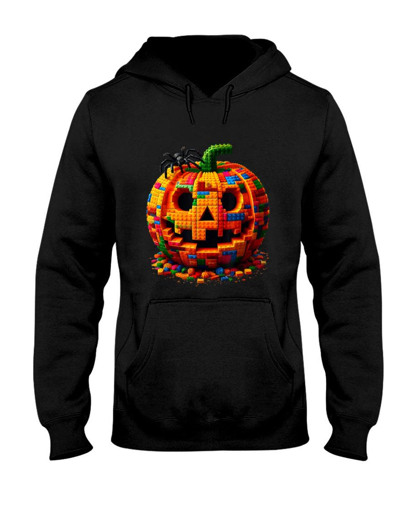 Halloween Shirt - Halloween Master Builder Pumpkin Kids Building Blocks Bricks T-Shirt