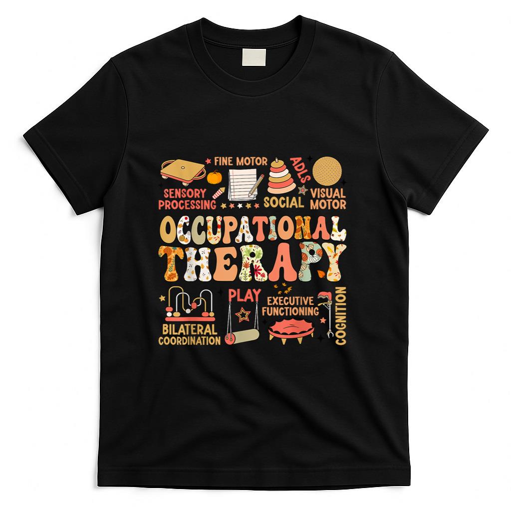Occupational Therapy Fall Autumn OT Retro Thanksgiving T-Shirt
