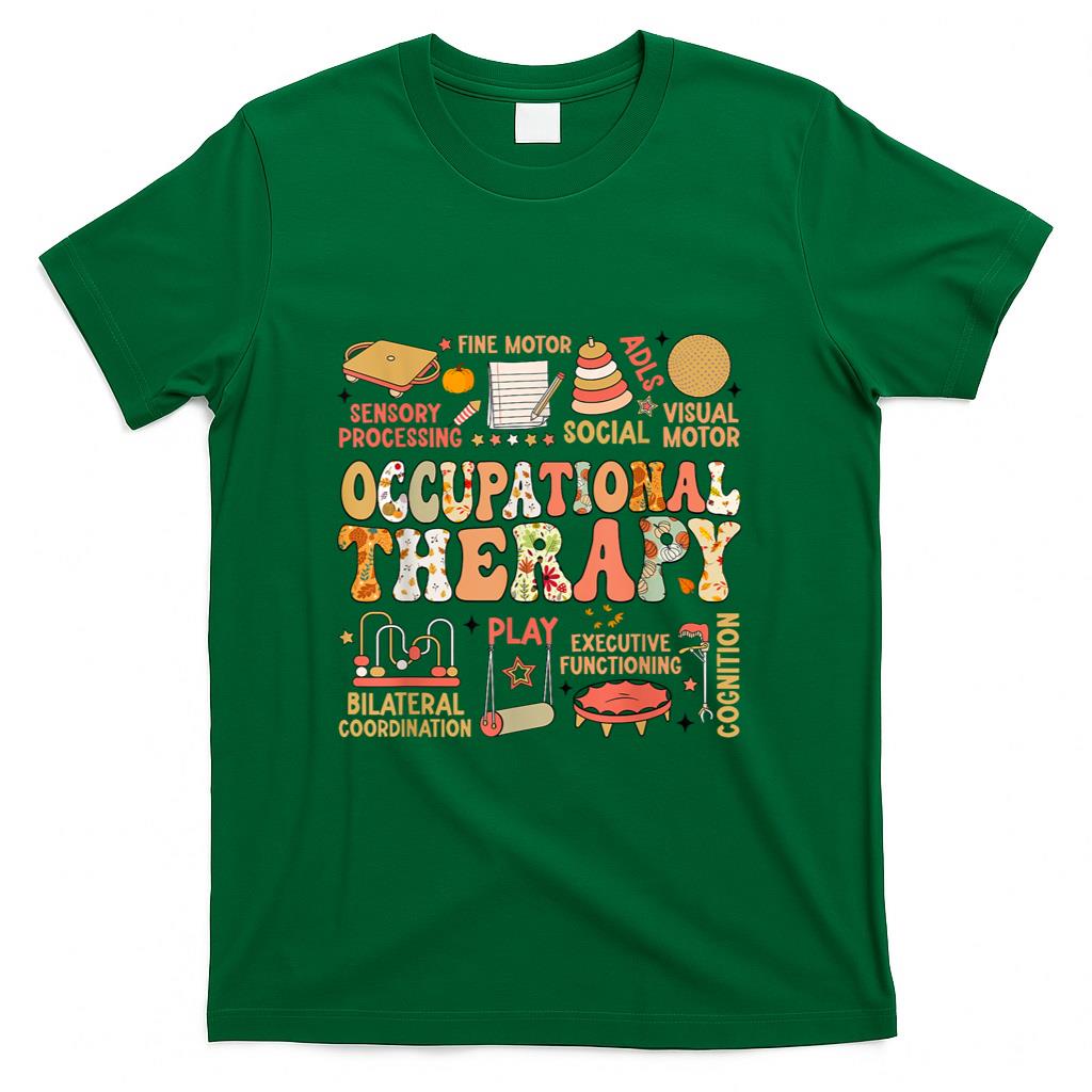 Occupational Therapy Fall Autumn OT Retro Thanksgiving T-Shirt