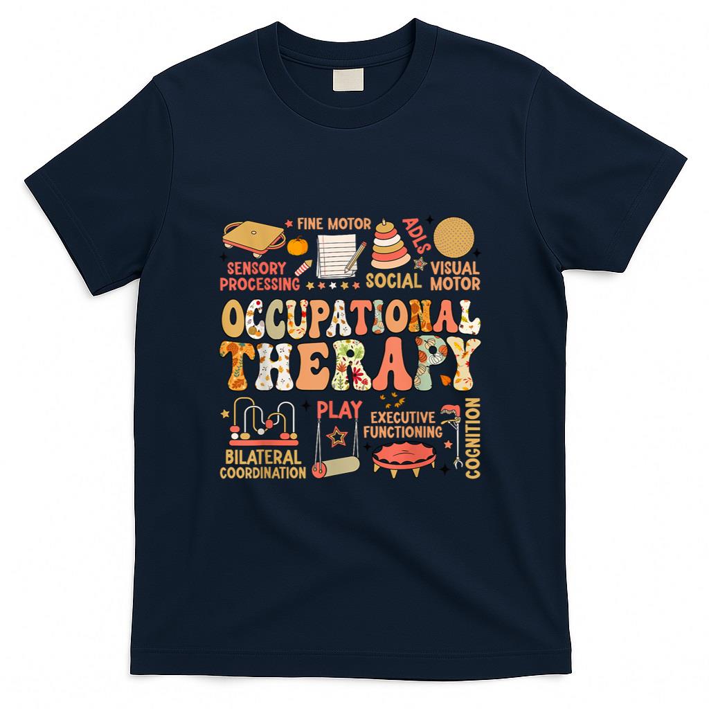 Occupational Therapy Fall Autumn OT Retro Thanksgiving T-Shirt