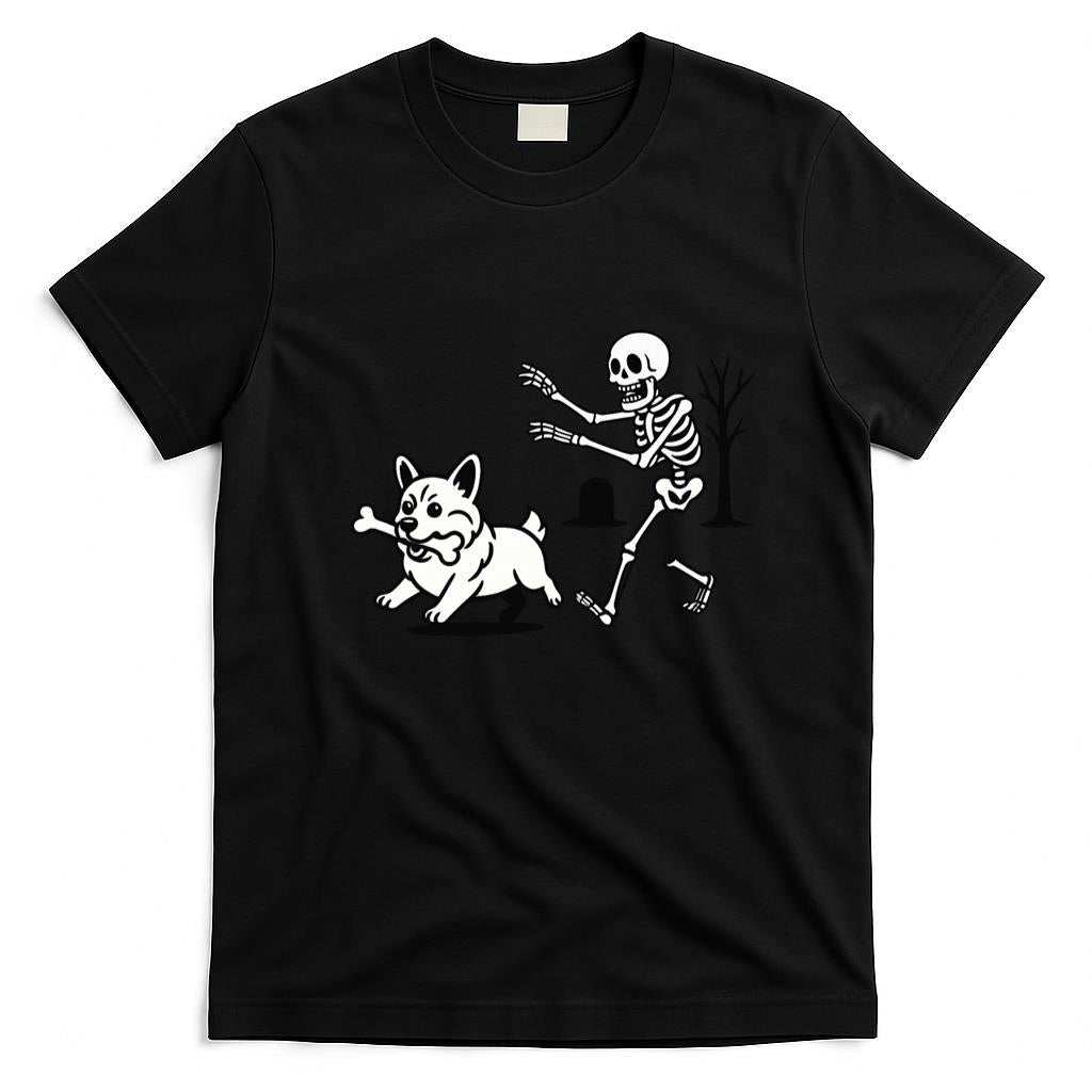 Pet Mom Halloween Shirt - Skeleton Chasing Dog Funny Halloween Dog Mom Pet Lover Long Sleeve T-Shirt
