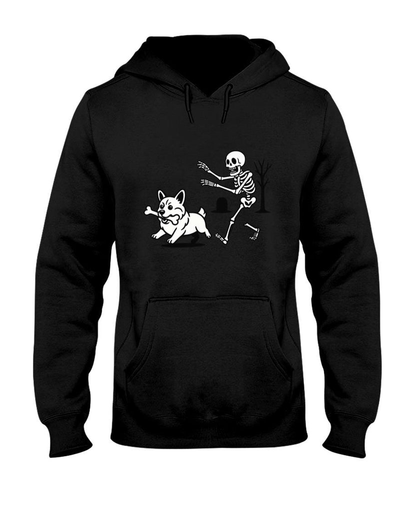 Pet Mom Halloween Shirt - Skeleton Chasing Dog Funny Halloween Dog Mom Pet Lover Long Sleeve T-Shirt