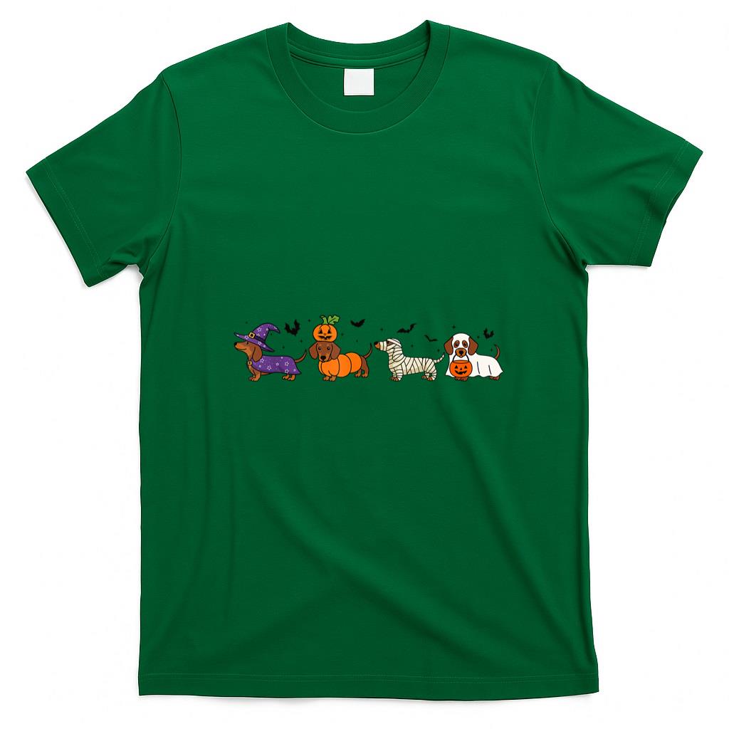 Pet Mom Halloween Shirt - Funny Dachshund Halloween Wiener Dog Mom Dog Lover Spooky T-Shirt
