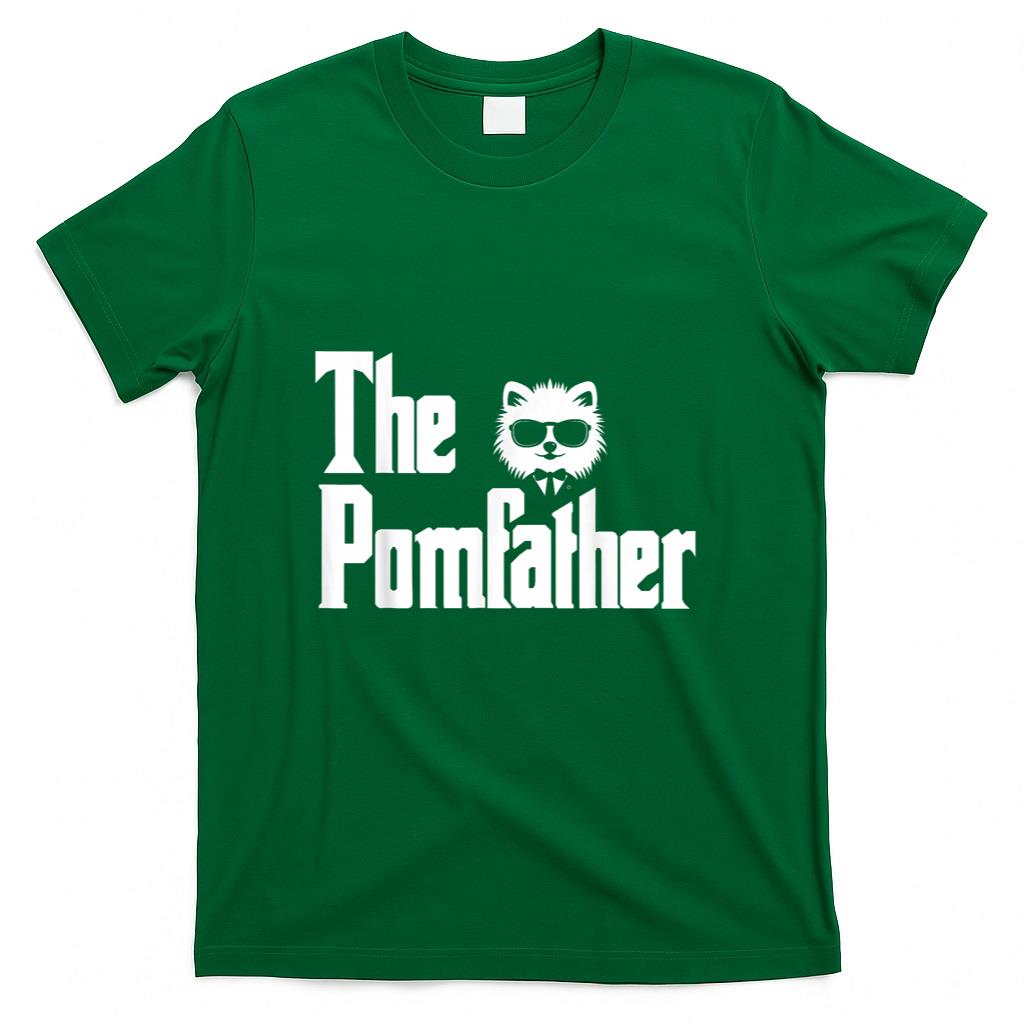 The PomFather Funny Pomeranian Dog Dad Shirt Men Gifts T-Shirt