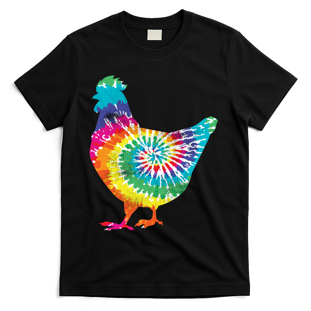 Tie Dye Chicken For Hippy Farmer Hobby Farm Gift T-Shirt