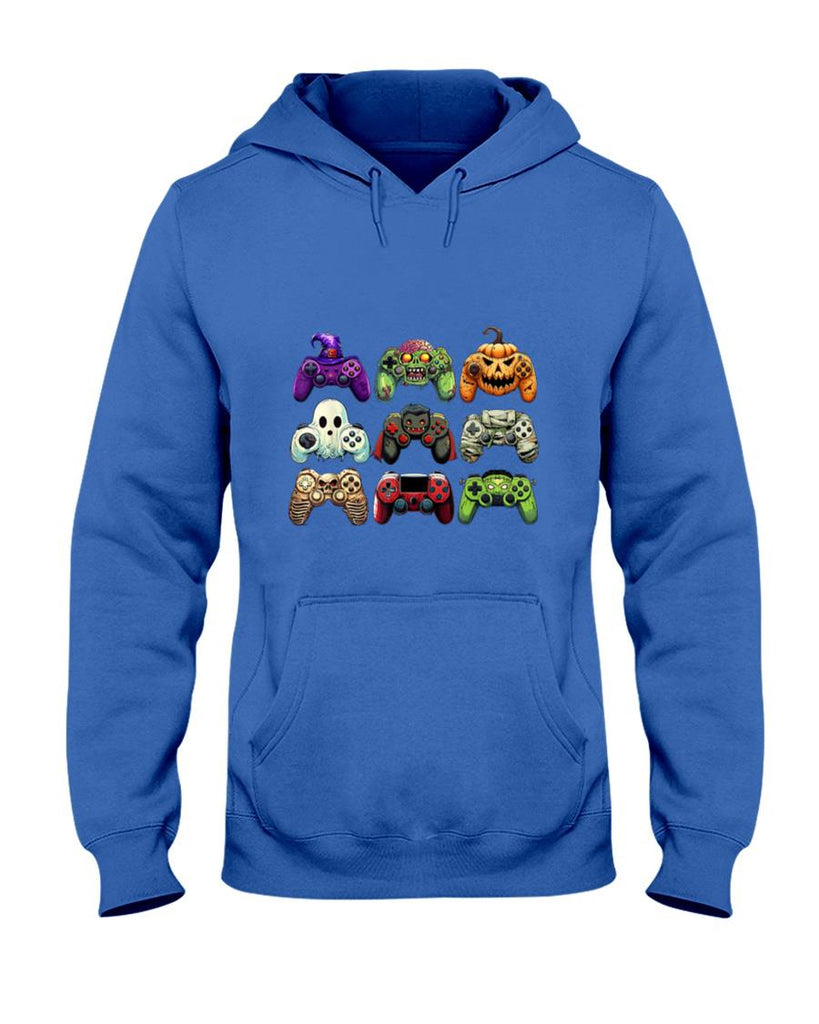 Halloween Shirt - Halloween Skeleton Zombie Gaming Controllers Mummy Boys Kids T-Shirt_1