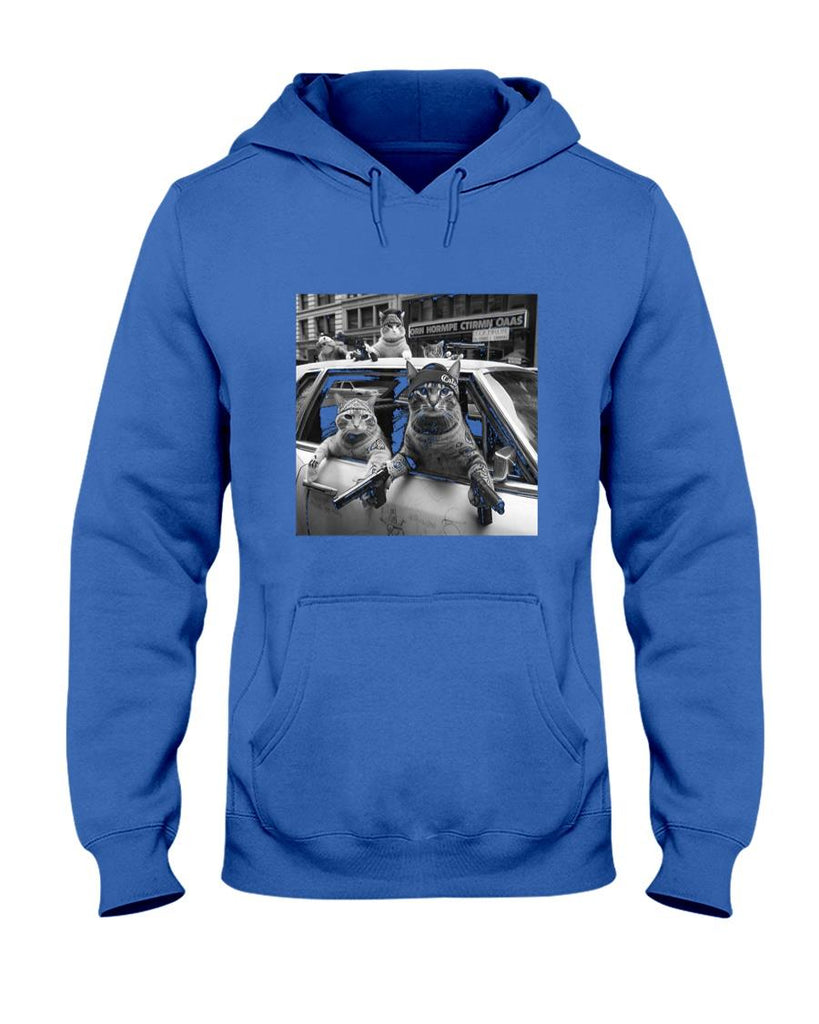 Funny Tees - Funny Gangster Cats Street Design T-Shirt