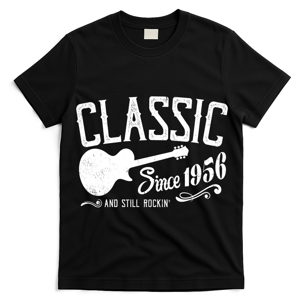 70th Birthday Classic Guitar Since 1956 And Still Rockin T-Shirt