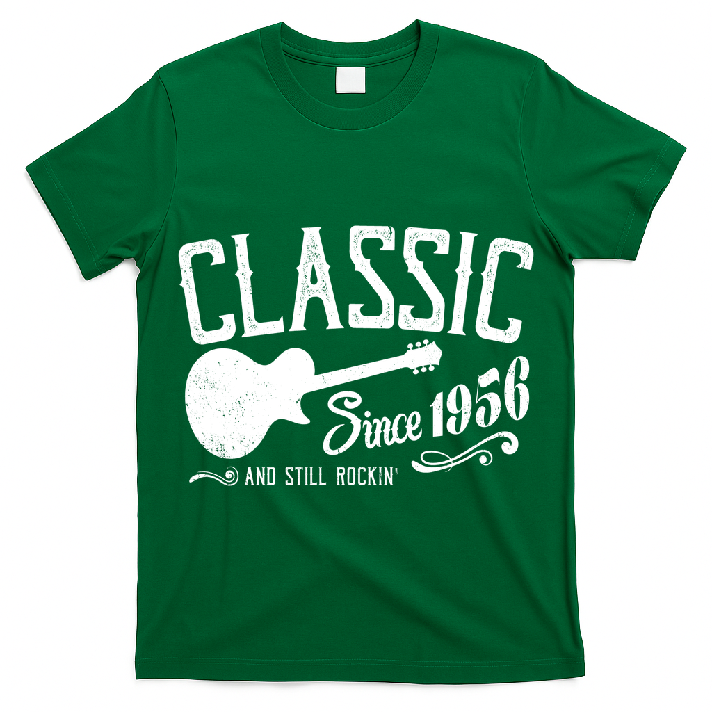 70th Birthday Classic Guitar Since 1956 And Still Rockin T-Shirt