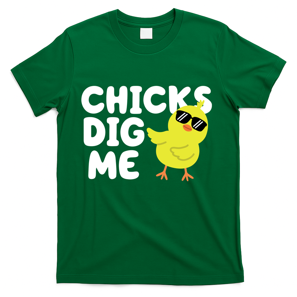 Chicks Dig Me Funny Baby Chick Chicken T-Shirt