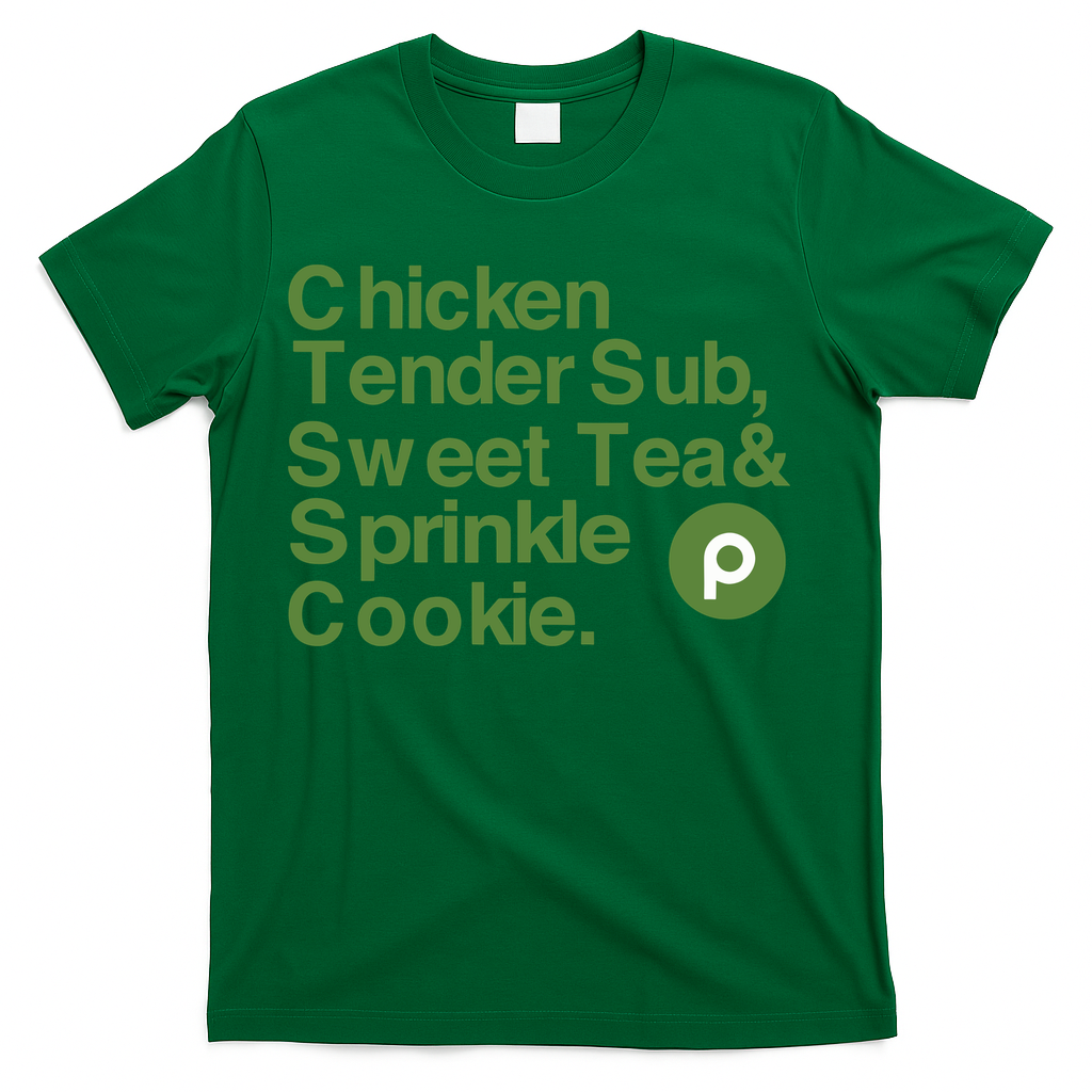 Chicken Tender Sub Sweet Tea Sprinkle Cookie T-Shirt