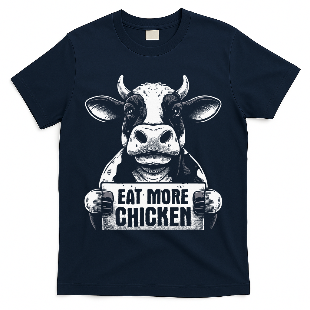 Eat More Chicken Funny Sarcastic Cow Beef Meat Bbq Lover T-Shirt