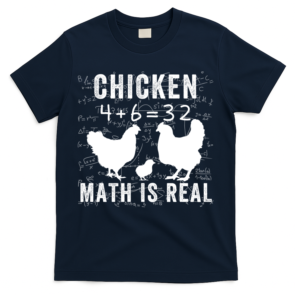 Chicken Math Is Real Chicken Lover Funny Chicken Math Meme Chicken Whisperer T-Shirt