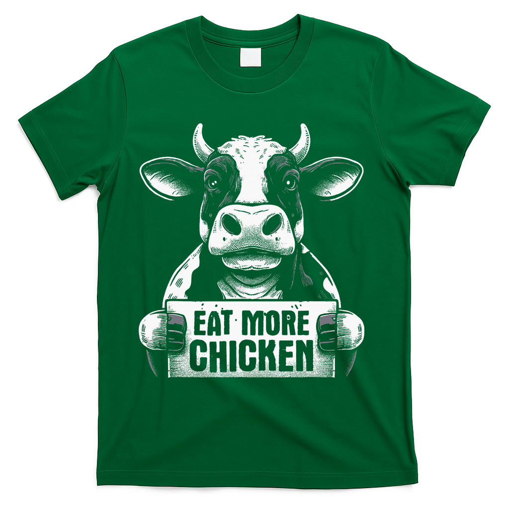 Eat More Chicken Funny Sarcastic Cow Beef Meat Bbq Lover T-Shirt
