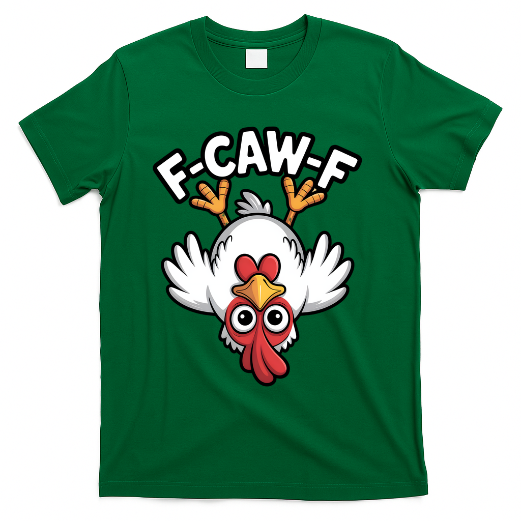 Funny Rooster Meme F-Caw-F T-Shirt