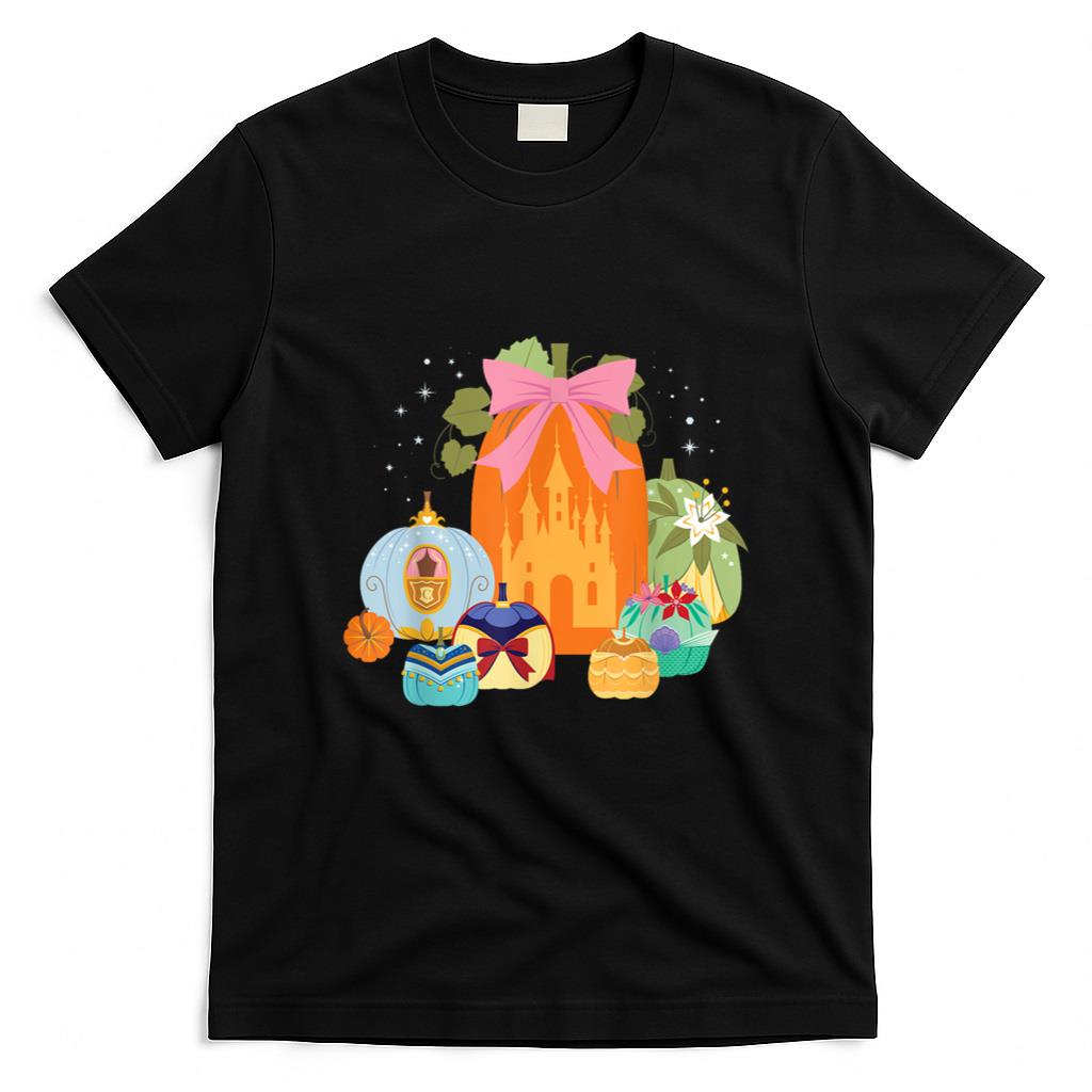 Halloween Shirt - Disney Princess Pumpkins Fall Princesses and Pumpkin Castle T-Shirt