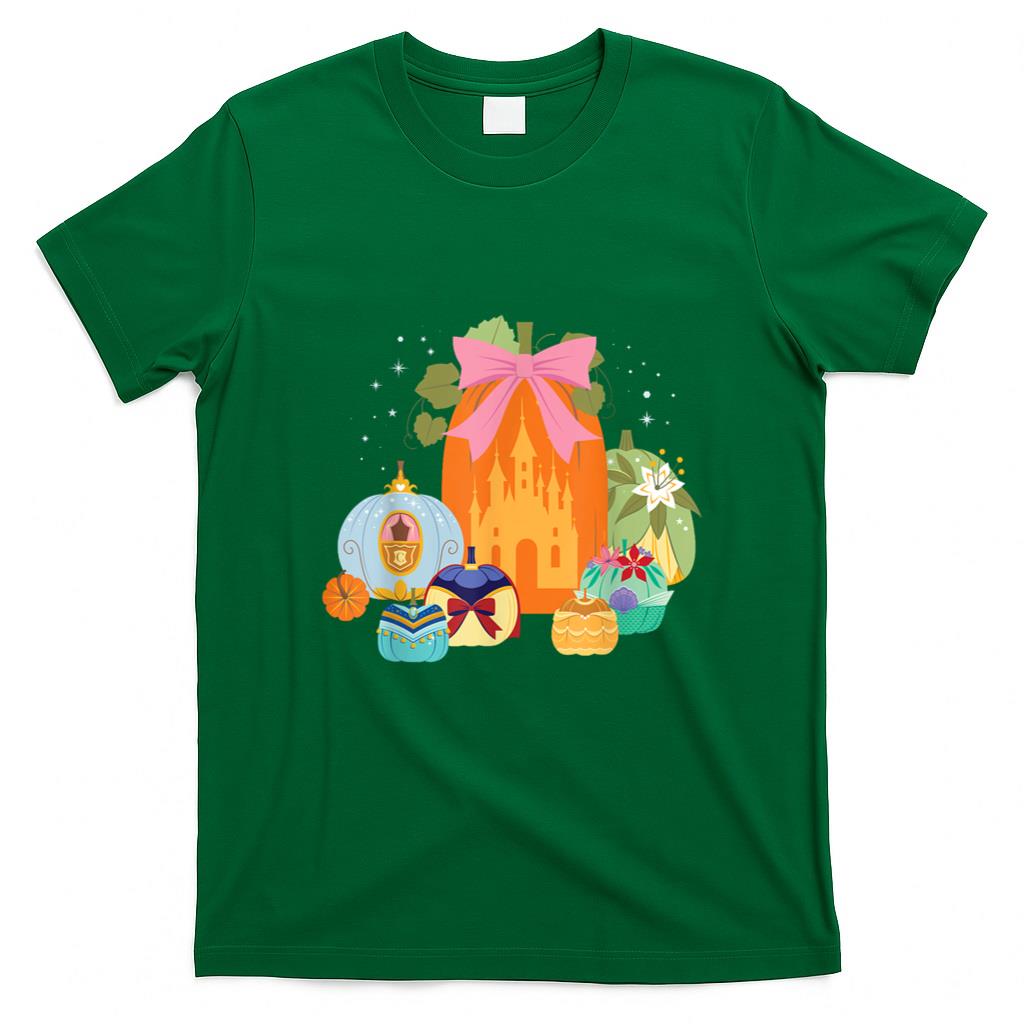 Halloween Shirt - Disney Princess Pumpkins Fall Princesses and Pumpkin Castle T-Shirt