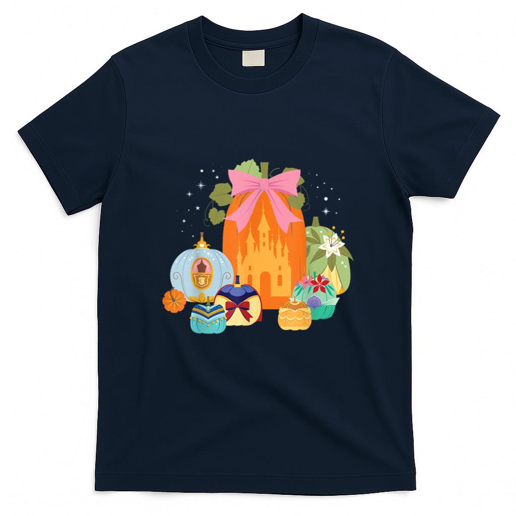 Halloween Shirt - Disney Princess Pumpkins Fall Princesses and Pumpkin Castle T-Shirt