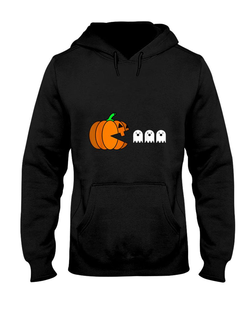 Halloween Shirt - Funny Halloween Pumpkin Eating Ghost, Gamer Men Women Kids T-Shirt