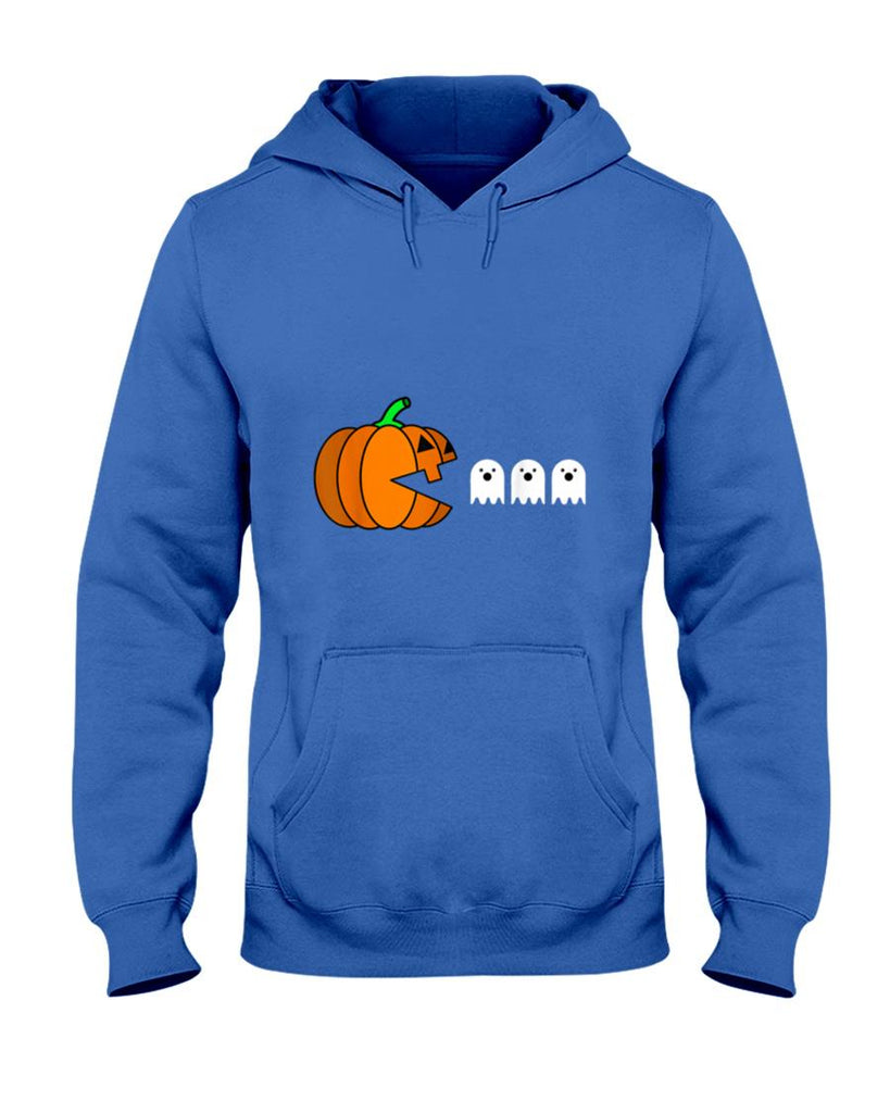 Halloween Shirt - Funny Halloween Pumpkin Eating Ghost, Gamer Men Women Kids T-Shirt