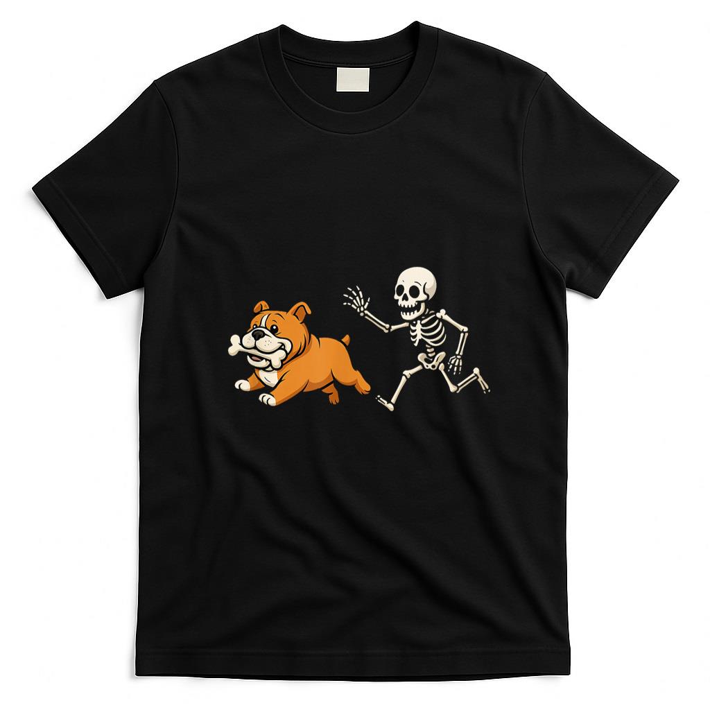 Pet Mom Halloween Shirt - Funny Skeleton Bulldog Halloween Dog Mom Pet Lover T-Shirt