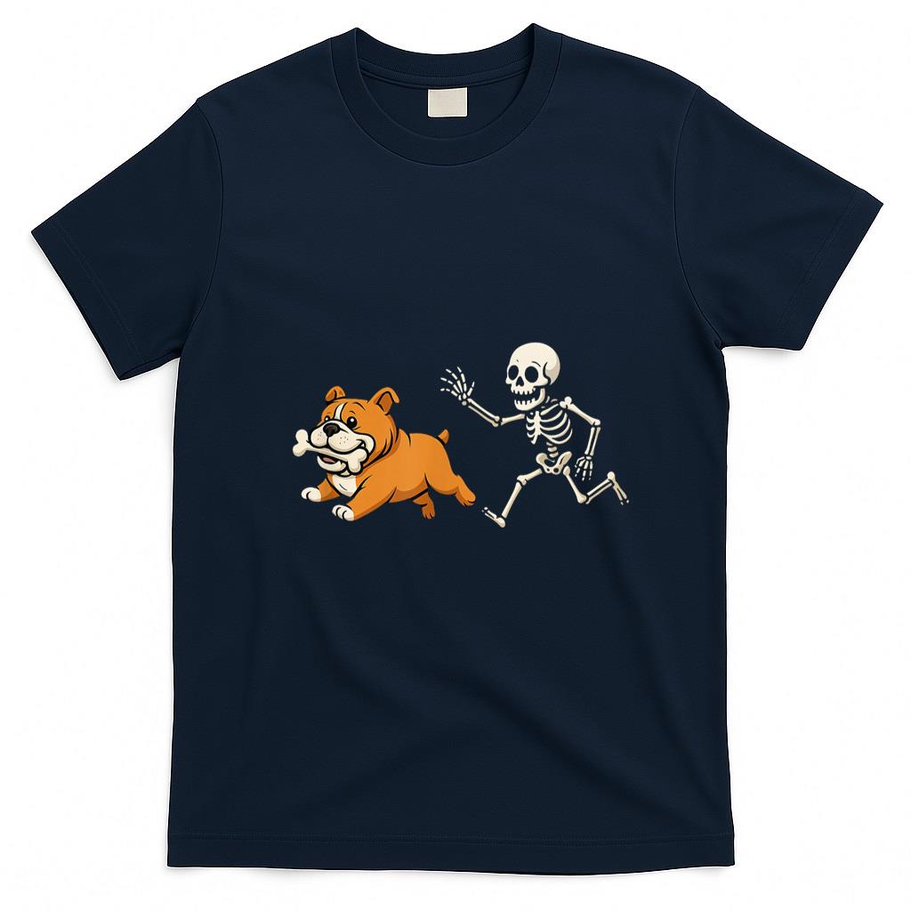 Pet Mom Halloween Shirt - Funny Skeleton Bulldog Halloween Dog Mom Pet Lover T-Shirt