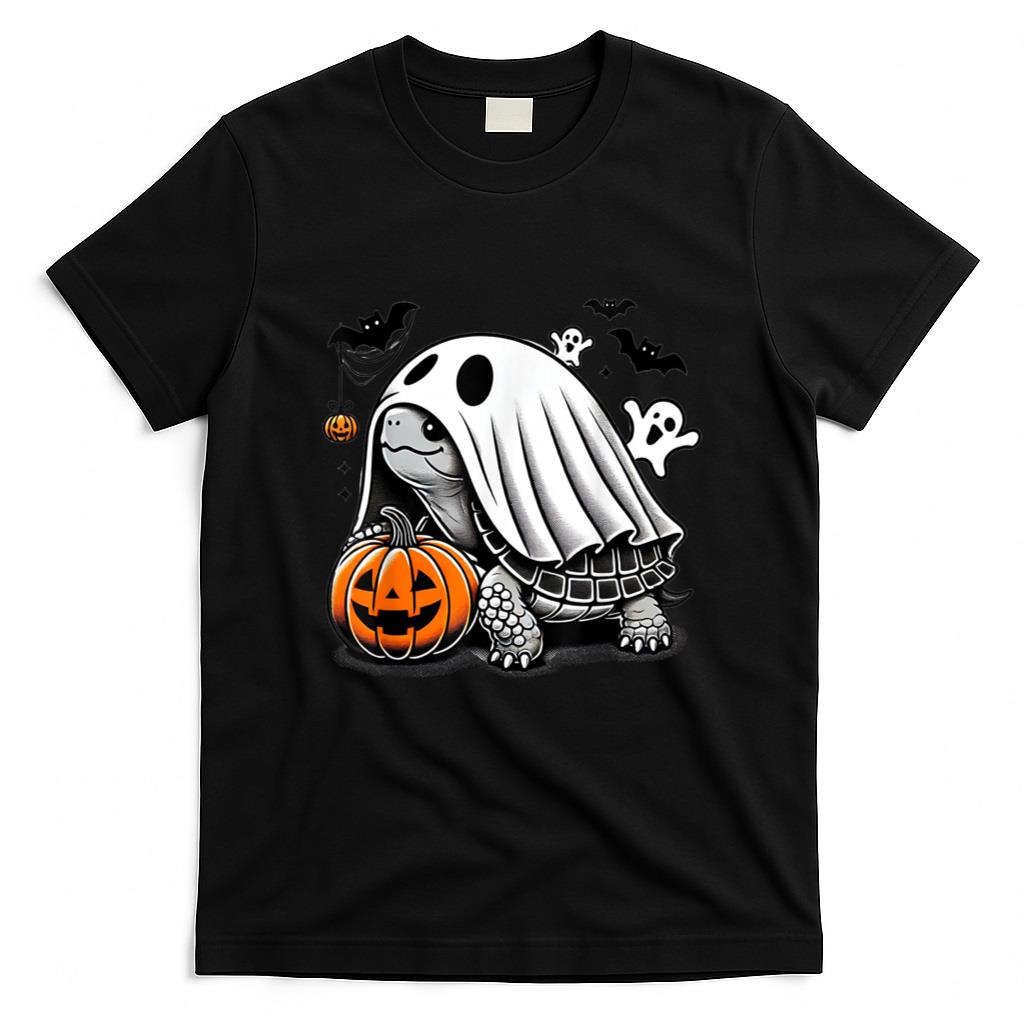 Halloween Shirt - Halloween Turtle Ghost Pumpkin Costume Terrapin Tortoise T-Shirt