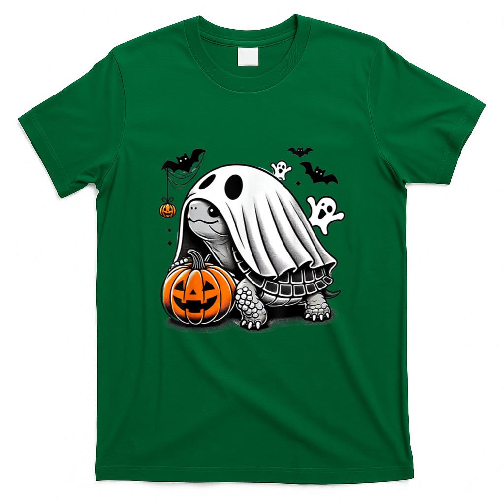 Halloween Shirt - Halloween Turtle Ghost Pumpkin Costume Terrapin Tortoise T-Shirt