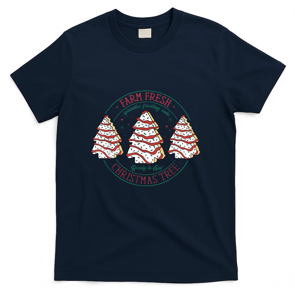 Farm Fresh Christmas Tree Frosting Frosted Cake Debbie T-Shirt
