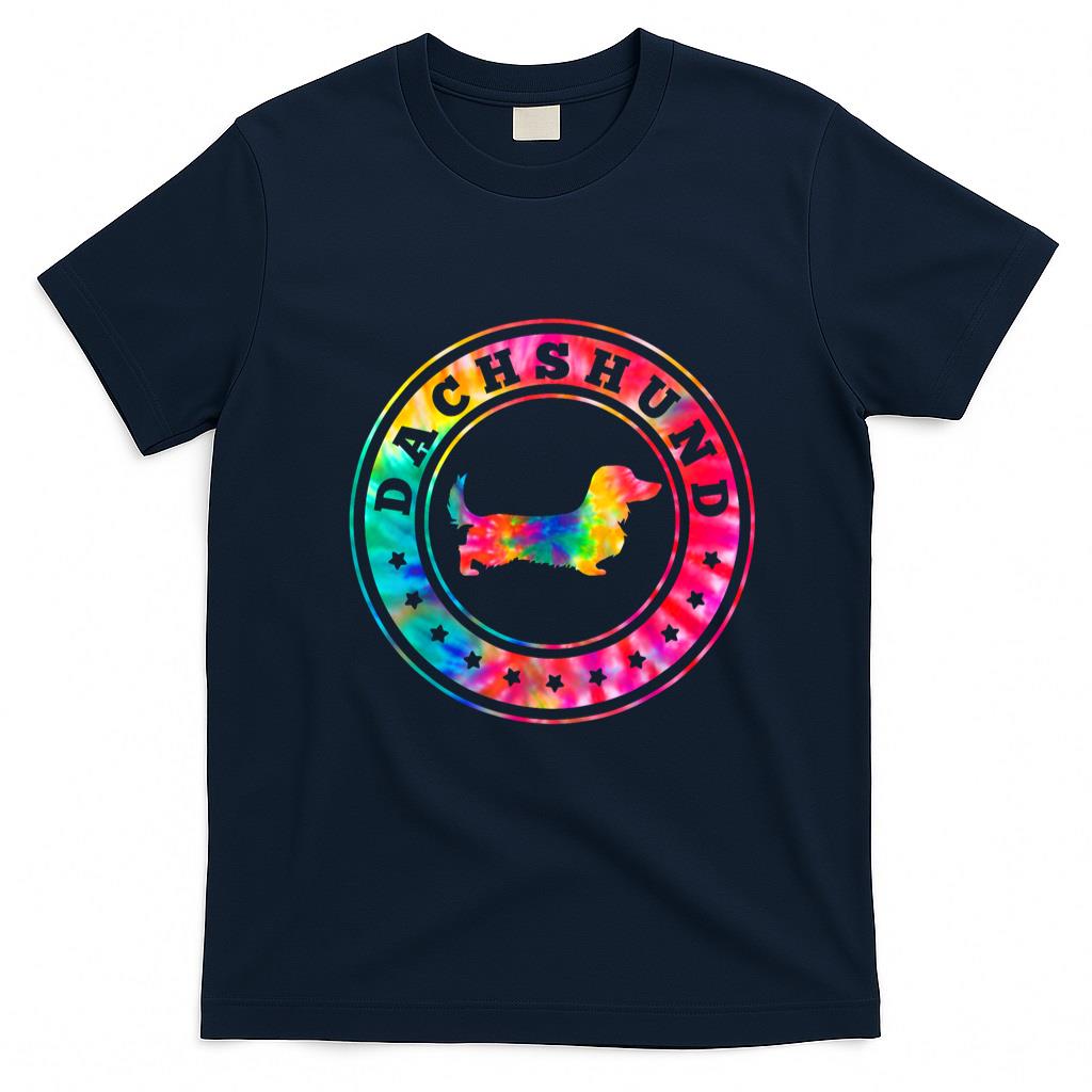 Pet Mom Halloween Shirt - Tie Dye Long Hair Dachshund Dog Mom Dad Pet Lover T-Shirt