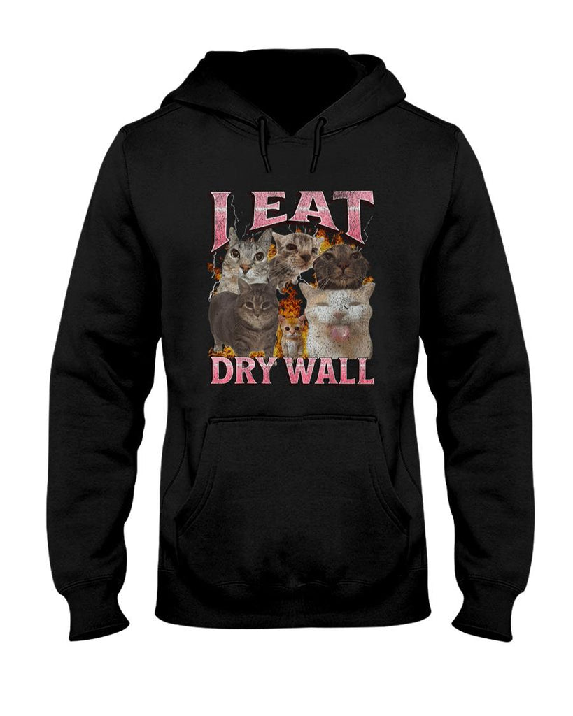 Funny Tees - I Eat Cement Funny Cat Meme Bootleg Graphic T-Shirt