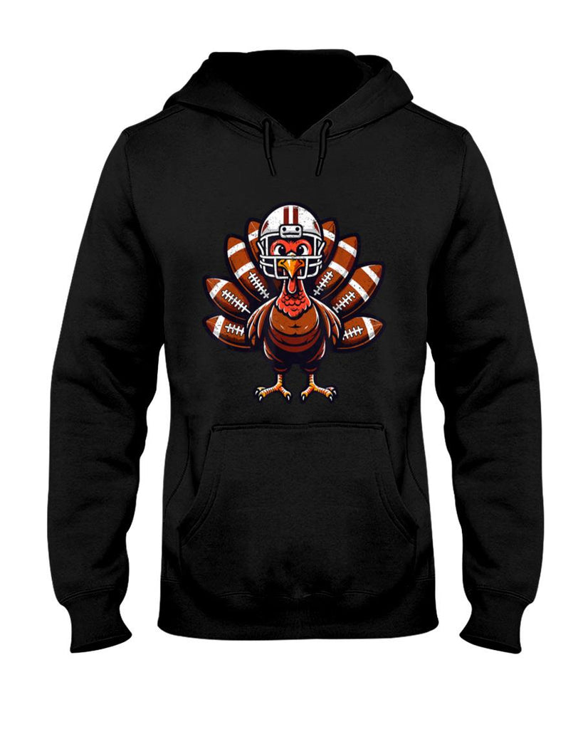 Baby Turkey Football Player Toddler Boys Kids Thanksgiving T-Shirt
