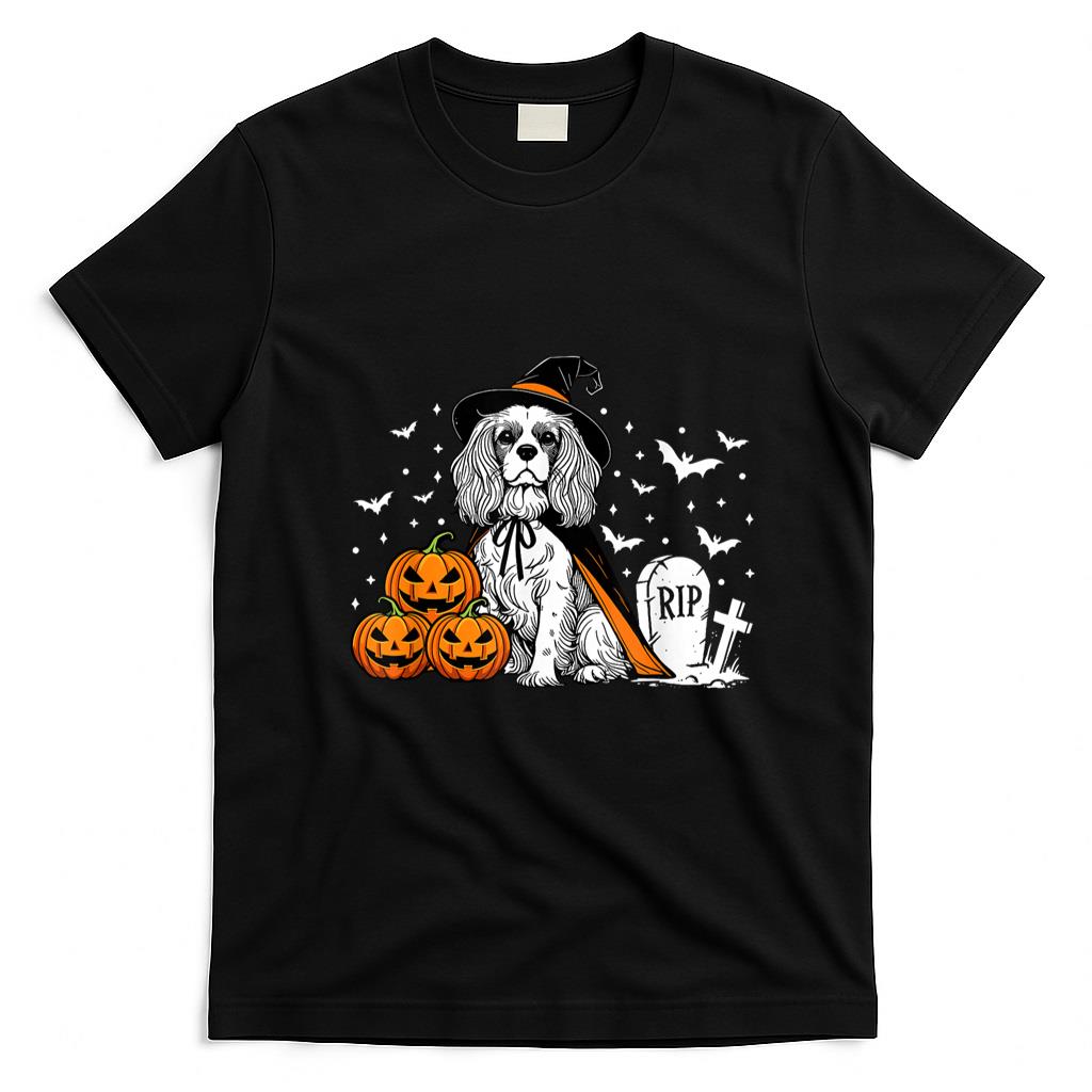 Pet Mom Halloween Shirt - Cavalier King Charles Spaniel Halloween Cavalier Witch Lover T-Shirt