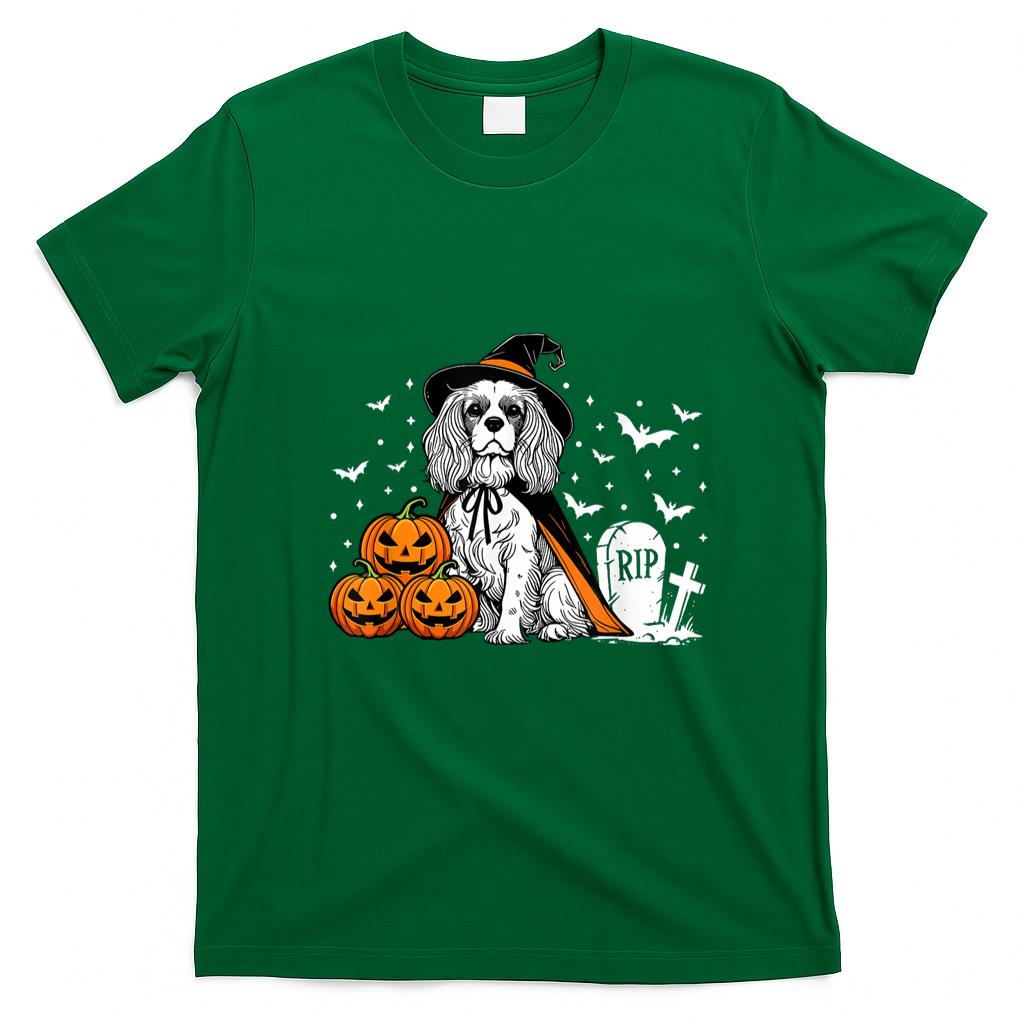 Pet Mom Halloween Shirt - Cavalier King Charles Spaniel Halloween Cavalier Witch Lover T-Shirt