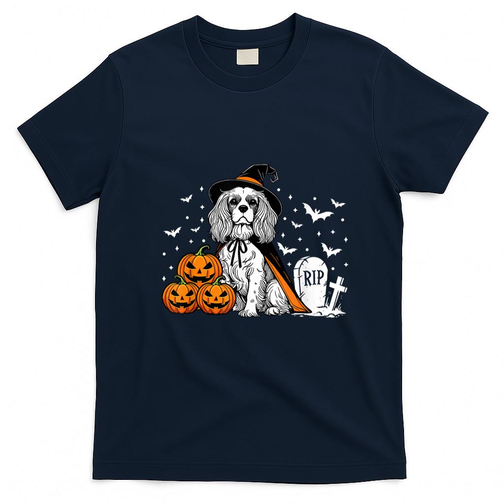 Pet Mom Halloween Shirt - Cavalier King Charles Spaniel Halloween Cavalier Witch Lover T-Shirt