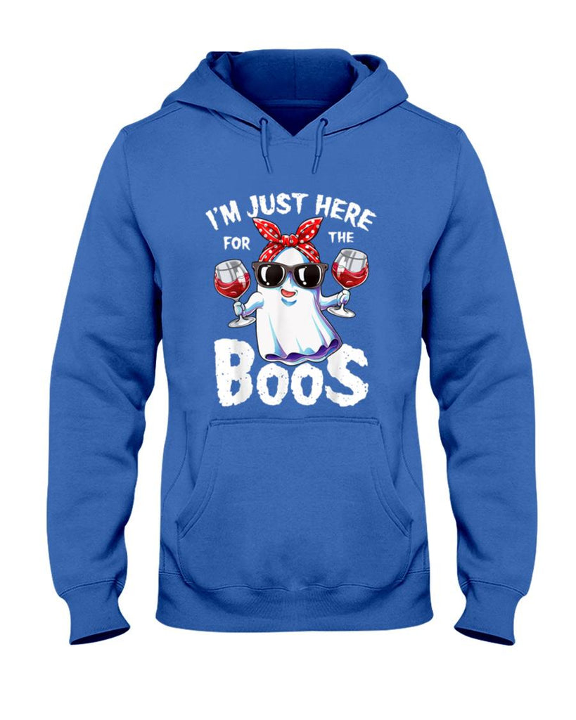Halloween Shirt - I'm Just Here For The Boos Halloween Women Ghost Cute Funny T-Shirt