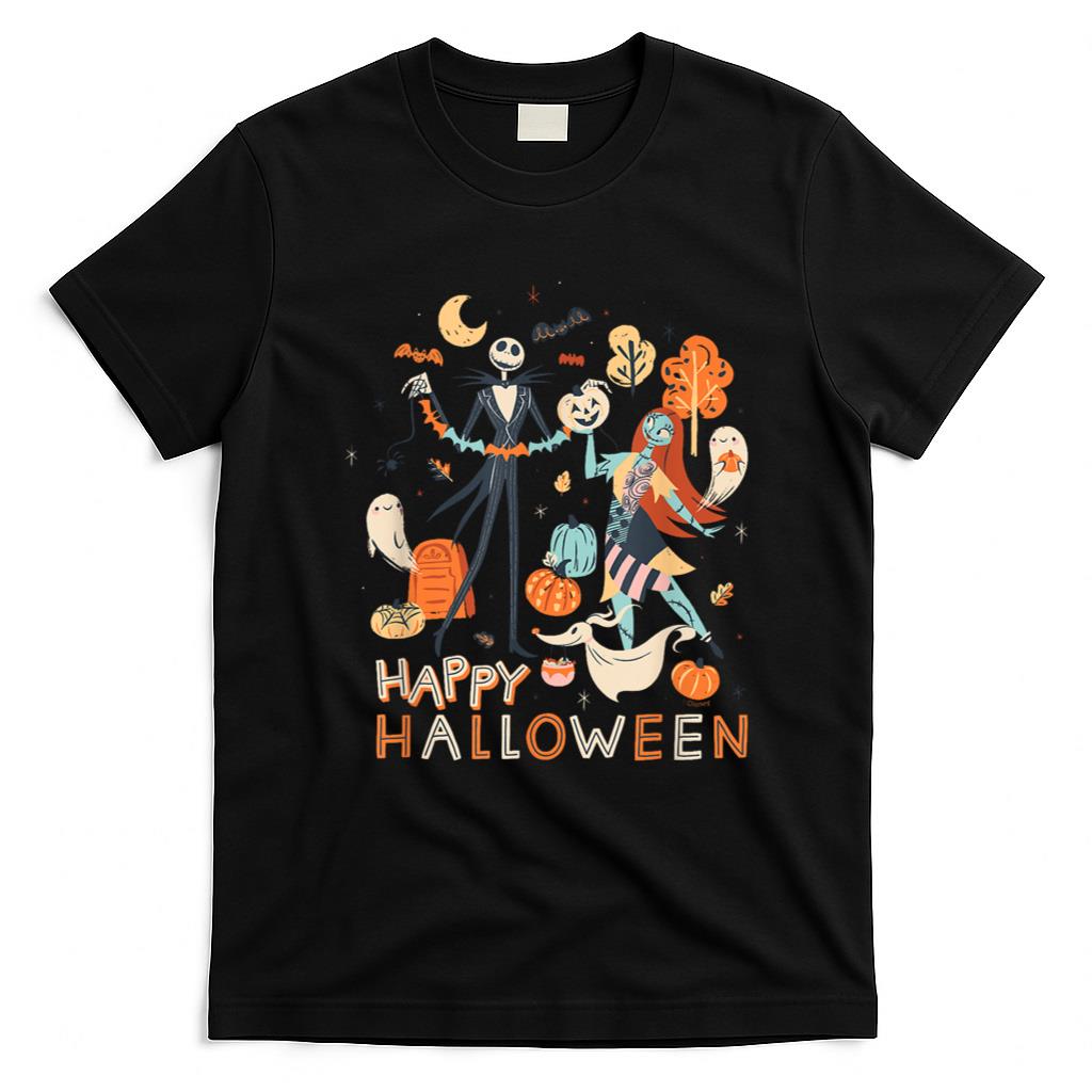 Halloween Shirt - Disney The Nightmare Before Christmas Jack & Sally Halloween T-Shirt