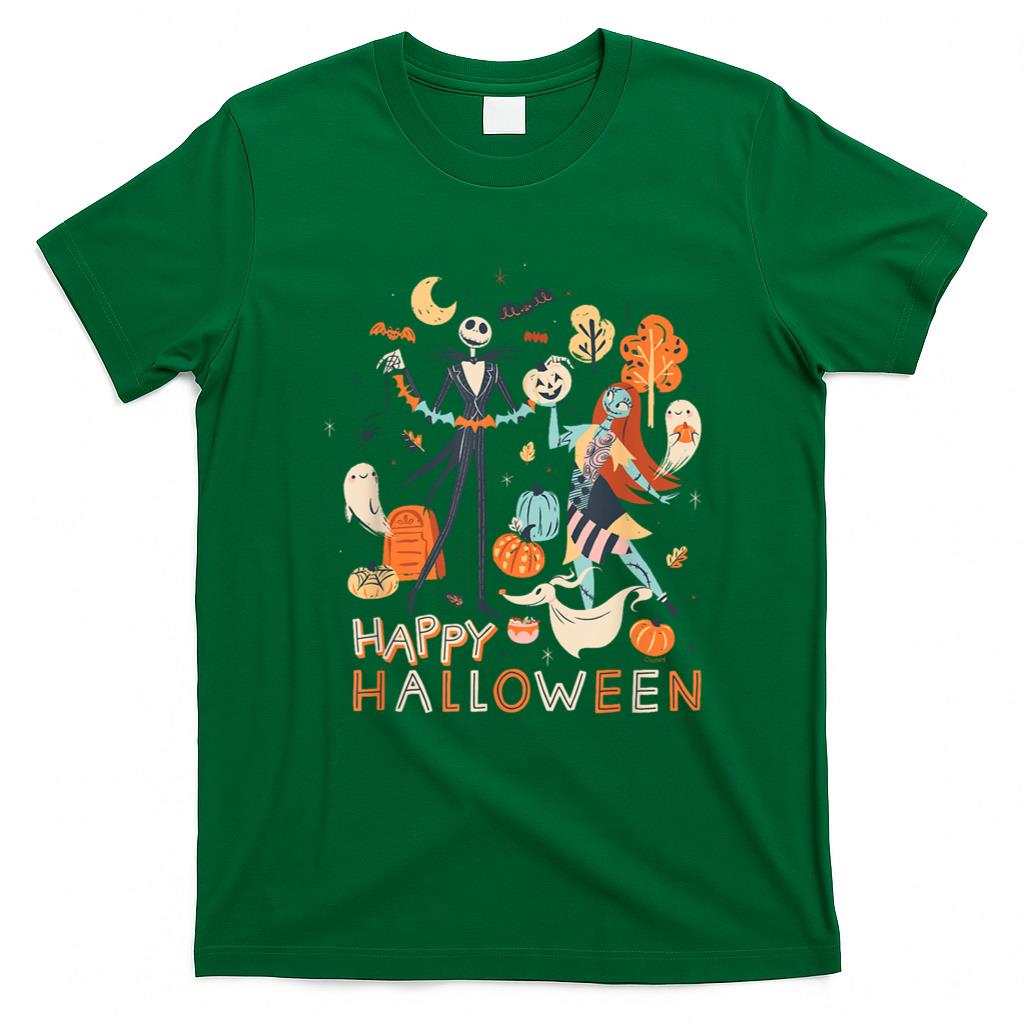 Halloween Shirt - Disney The Nightmare Before Christmas Jack & Sally Halloween T-Shirt